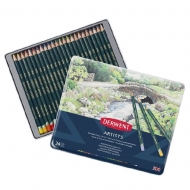 Набір олівців кольорових Derwent Artists 24 шт метал. коробка (32093)