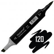 Маркер-пензель двосторонній TOUCHFIVE BRUSH №120 Black (Чорний) (BRTF2209-120)