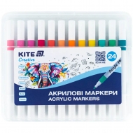 Набір акрилових маркерів Kite Creative 24 кольорів (K-1157)
