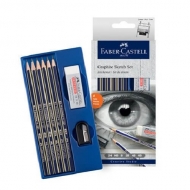 Олівці чорнографітні Faber-Castell 6шт + резинка + точилка (114000)