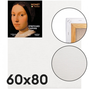 Полотно на підрамнику Monet Linen льон 360 г/м2 дрібне зерно 60*80 см (MLFG6080)