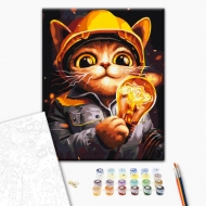 Картина за номерами BrushMe 40х50 см Котик енергетик (BS53441)