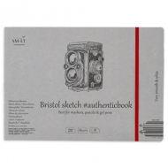 Альбом для ескізів SMLT Authentic білий гладкий папір А5 24,5 х17,6см 185г/м2 18 арк (5EB-18ST)