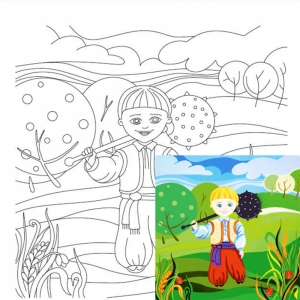 Раскраска на холсте Котигорошко, 20*20