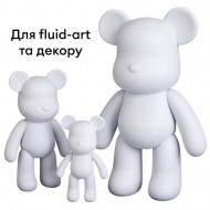Заготовка для флюїд-арту пластикова Ведмедик Bearbrick розмір в асортименті 