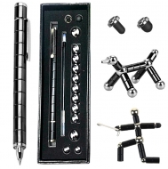 Набір магнітна ручка конструктор Polar Pen + стилус (Чорна) (PP100B)