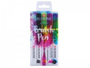 ВИВЕДЕНО Набір пензлів-ручок  Brushpen Ecoline Royal Talens PRIMARY 5 колір (11509900)